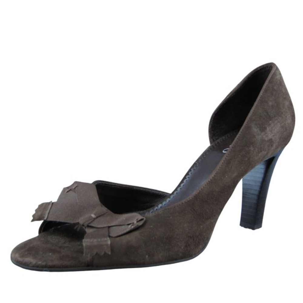 Franco Sarto  Women D'Orsay Heel Shoes Brown‎ Leather Size 9 Medium